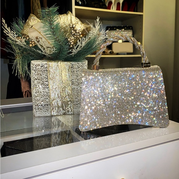 Rhinestone mini handheld and crossbody handbag - Picture 1 of 16